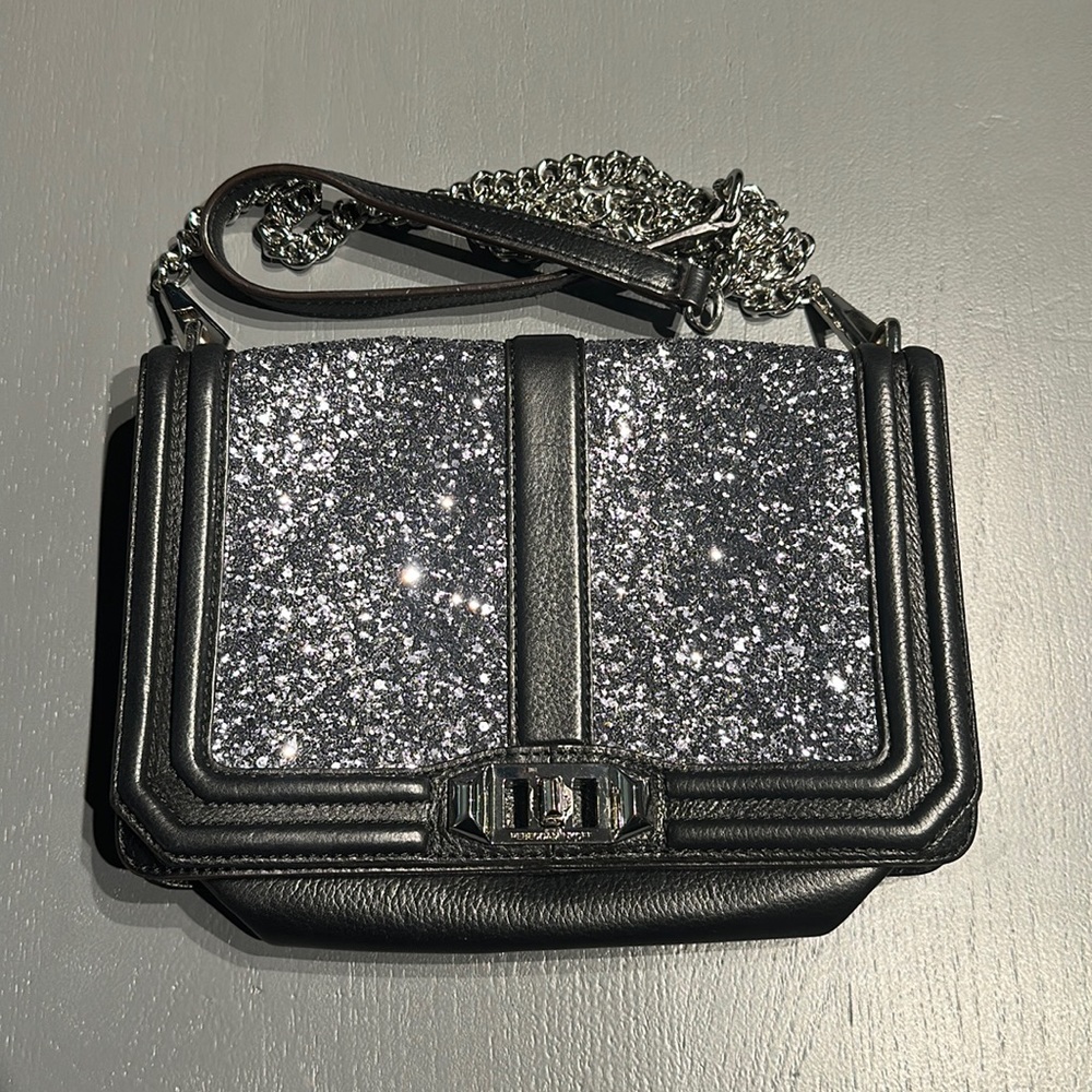 Rare! Rebecca Minkoff Love Sparkle Crossbody Bag